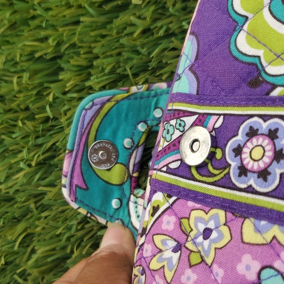 Vera Bradley Wallet Heather Kiss N Snap Large Credit Card Clutch - Picture 8 of 10